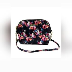 Steve Madden Black Floral Satchel
